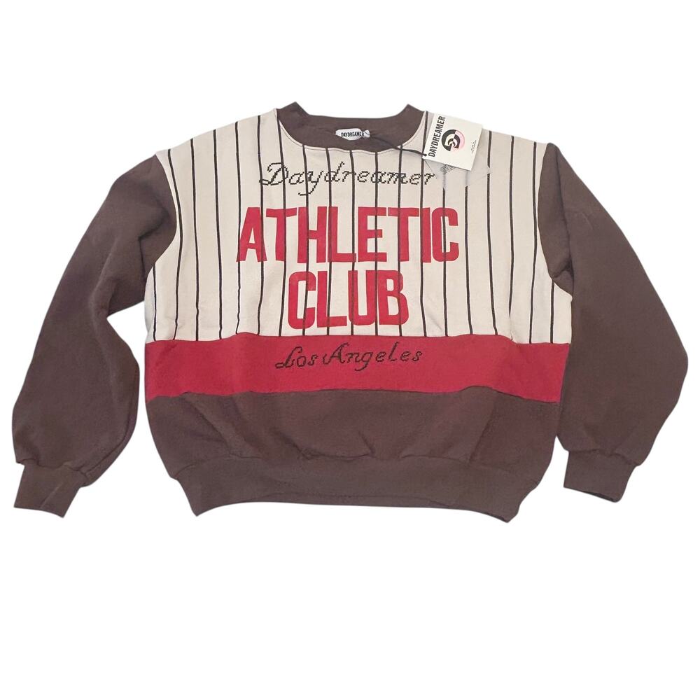 DAYDREAMER Athletic Club Colorblock Sweatshirt S/M NWT